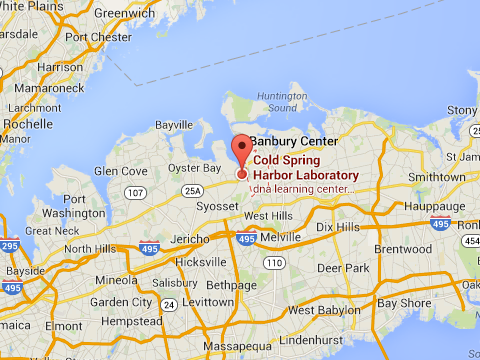Map to Cold Spring Harbor Laboratory