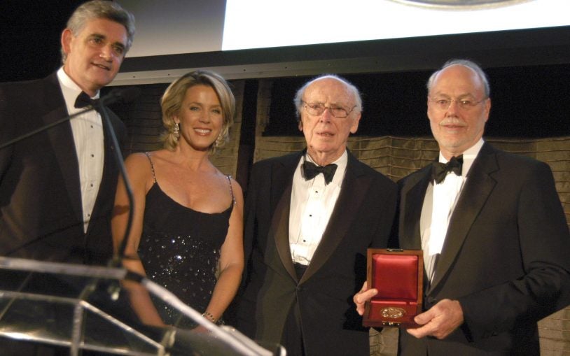 Bruce Stillman, Evening Presenter Inside Edition's Deborah Norville, Jim Watson, Honoree Dr. Phillip A. Sharp