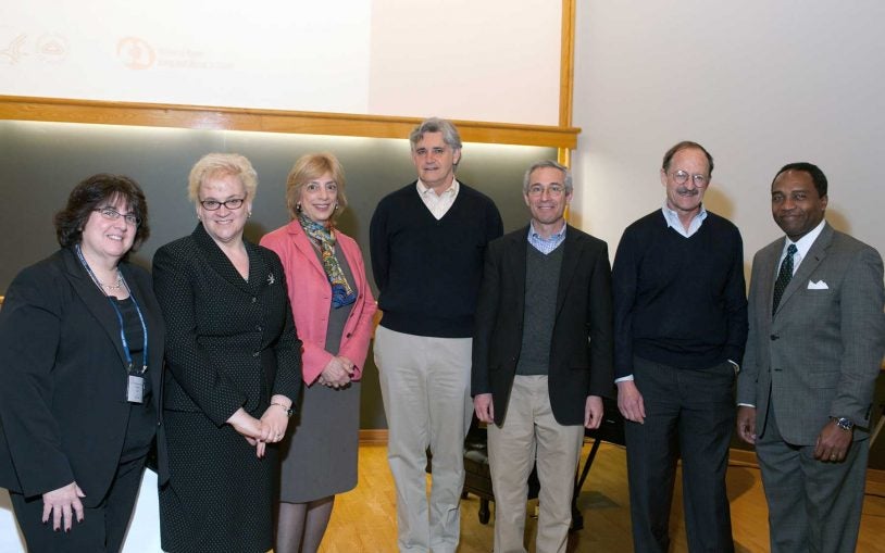 Stillman with NIH leaders