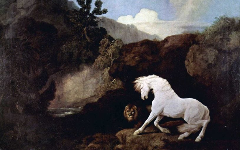 a horse frightened by a lion, 1770