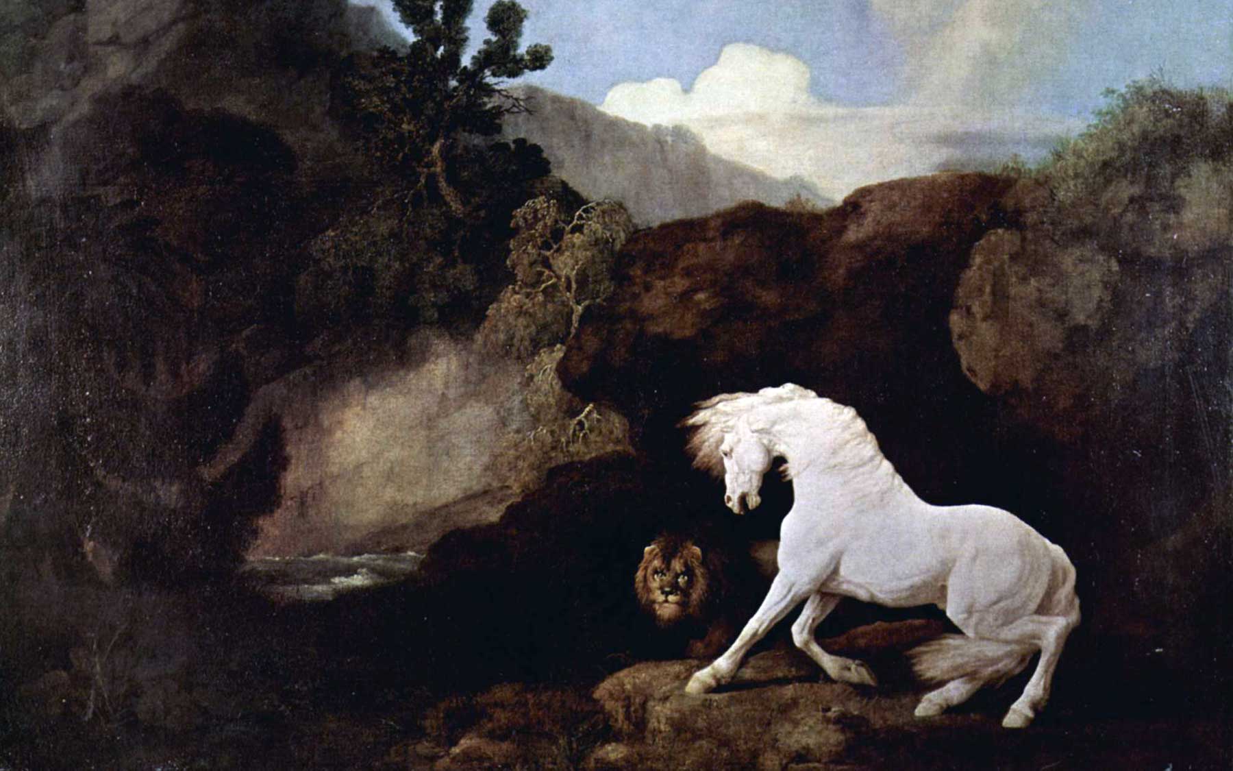 a horse frightened by a lion, 1770