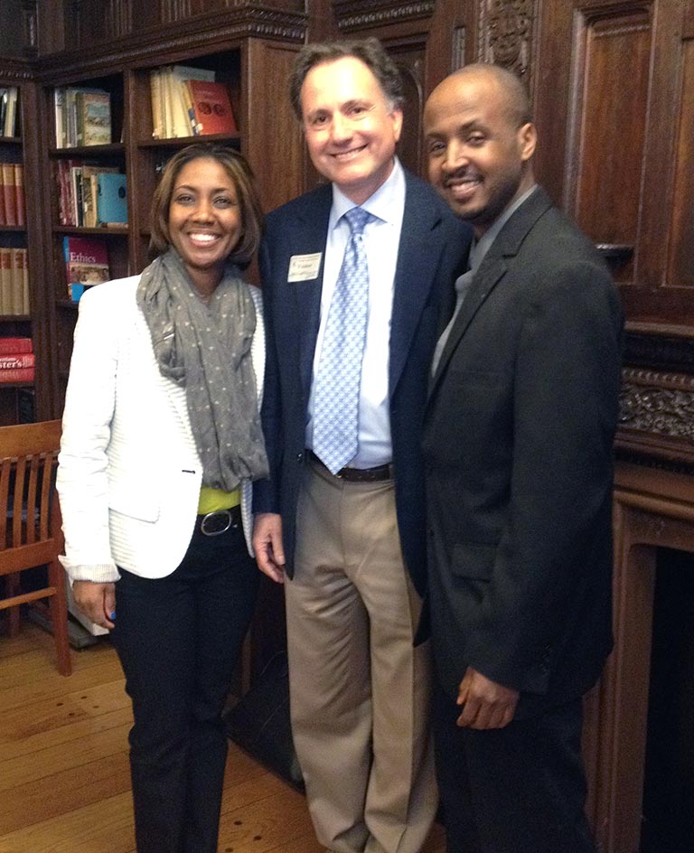Professor David Spector with David Lacks, Jr. and Jeri Lacks Whye