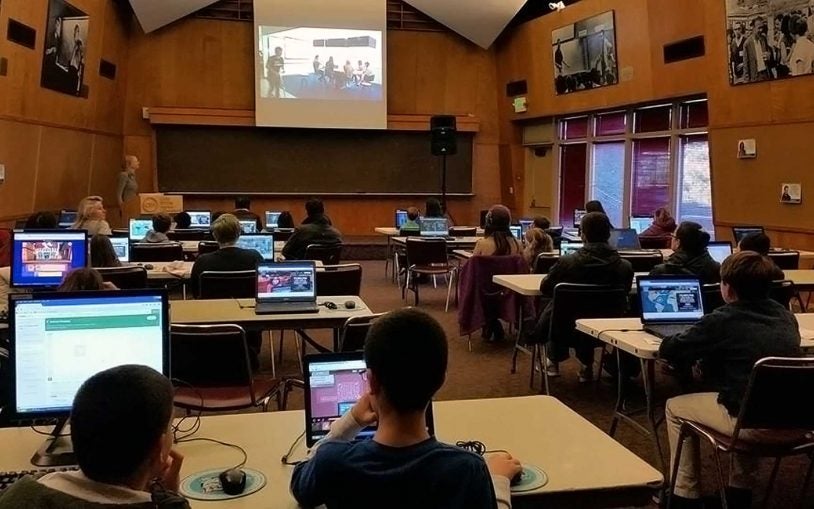 Girls who code (at Cold Spring Harbor)