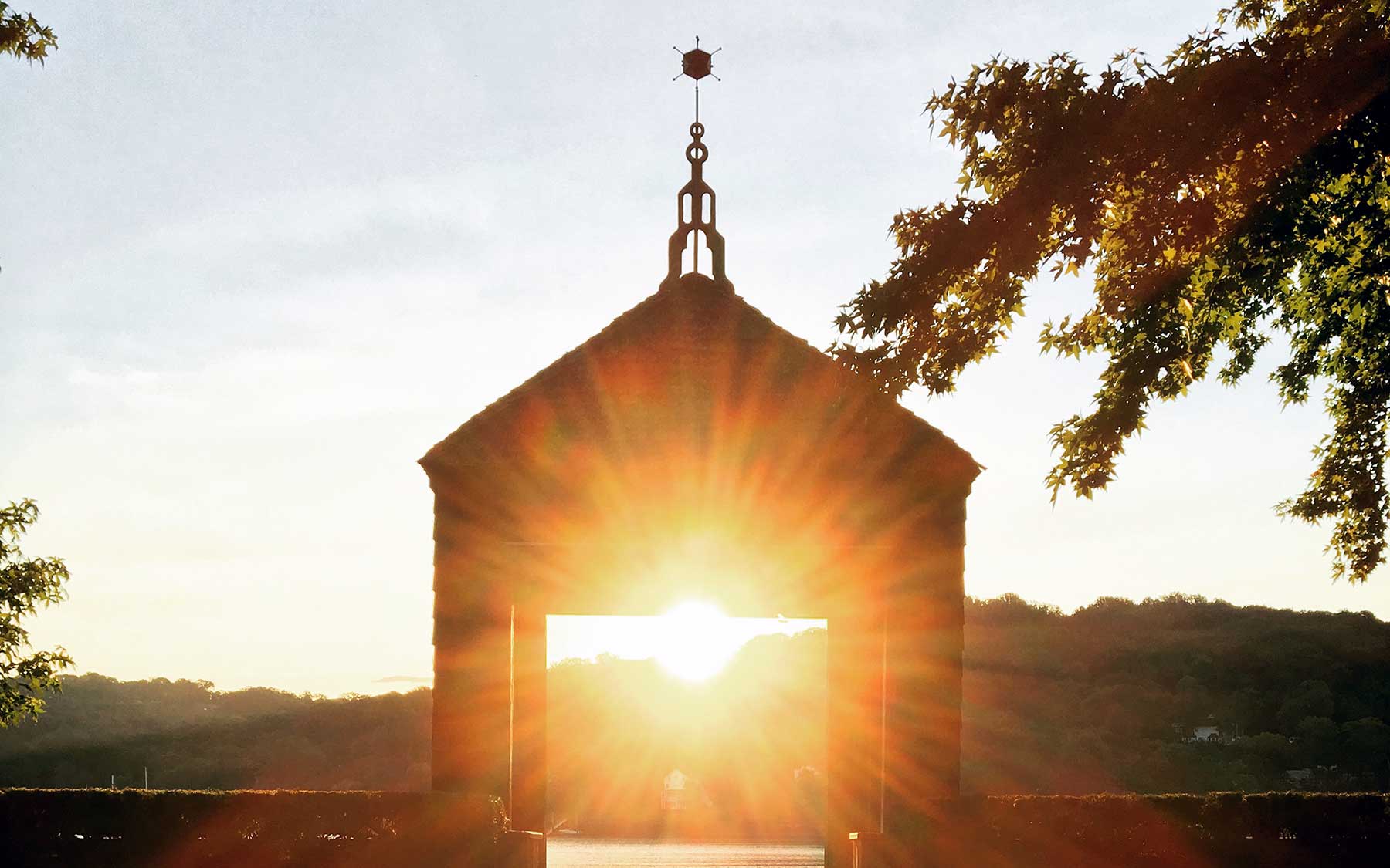 August 5th sunrise CSHL gazebo