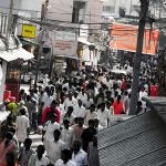 crowded urban street