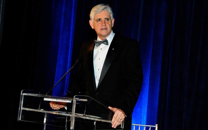 Dr. Bruce Stillman speaking at the Double Helix Medals Dinner.