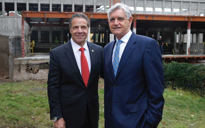 Andrew Cuomo and Bruce Stillman