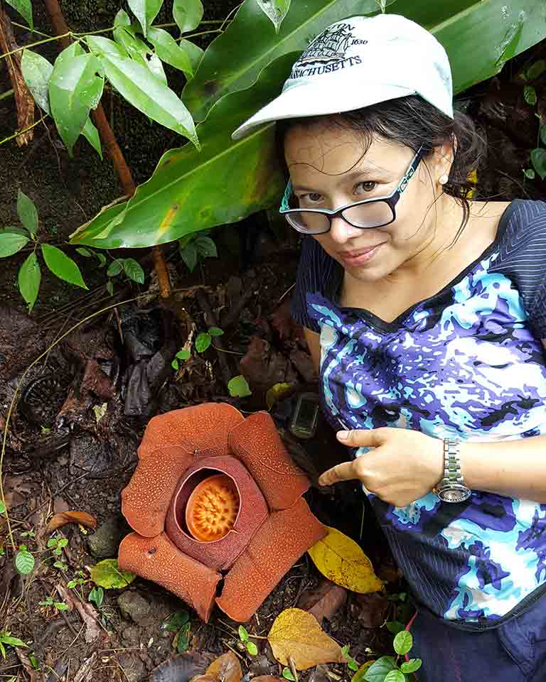 Jeanmaire Molina with Rafflesia