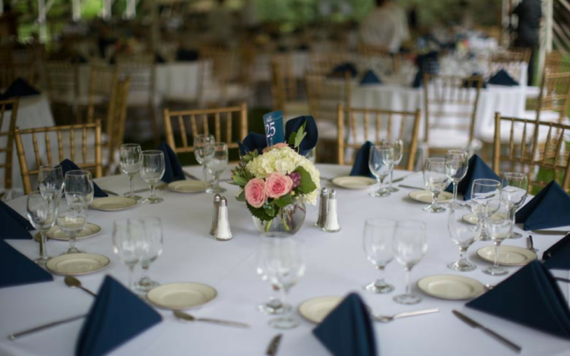 photo of dining table with place settings