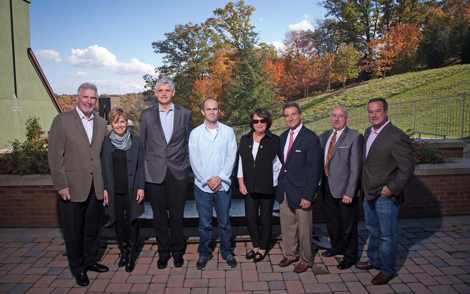 photo of Clark and Pam Gillies, Bruce Stillman, Chris Vakoc, Nancy and Tom Arcati, Phil Renna, and Paul Paternoster