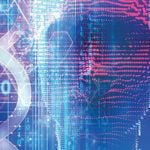 image of DNA molecules on an abstract technology-based background