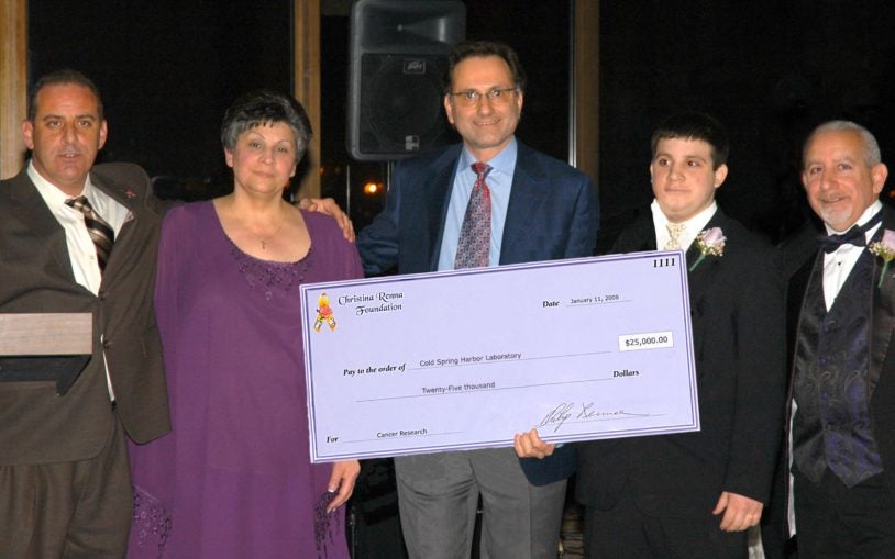Christina Renna Foundation presents inaugural grant to Cold Spring Harbor Laboratory for pediatric cancer research