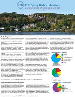 PHD and URP program flyer cover image