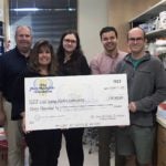 photo of Mary Ruchalski Foundation check presentation to Chris Vakoc