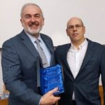photo of Adrian Krainer and Jonathan Hall with Speiser Award