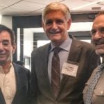 photo of Regeneron CEO Leonard Schleifer, CSHL President and CEO Bruce Stillman, and Regeneron Co-Founder, President and Chief Scientific Officer George D. Yancopoulos.