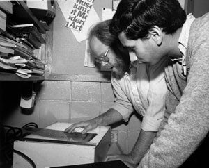 photo of Ed Harlow and URP Abhjeet Lele 1986