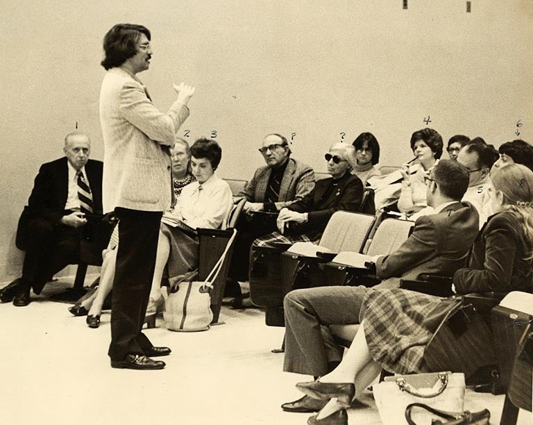 photo of Elof Carlson lecture 1970