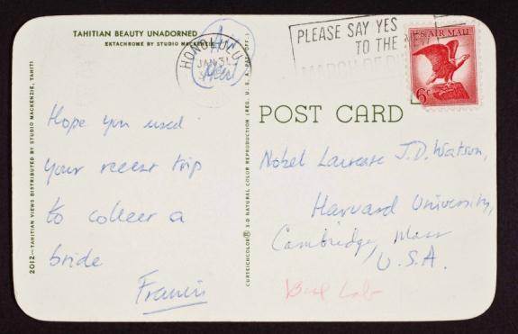 image of Postcard from Crick to Watson