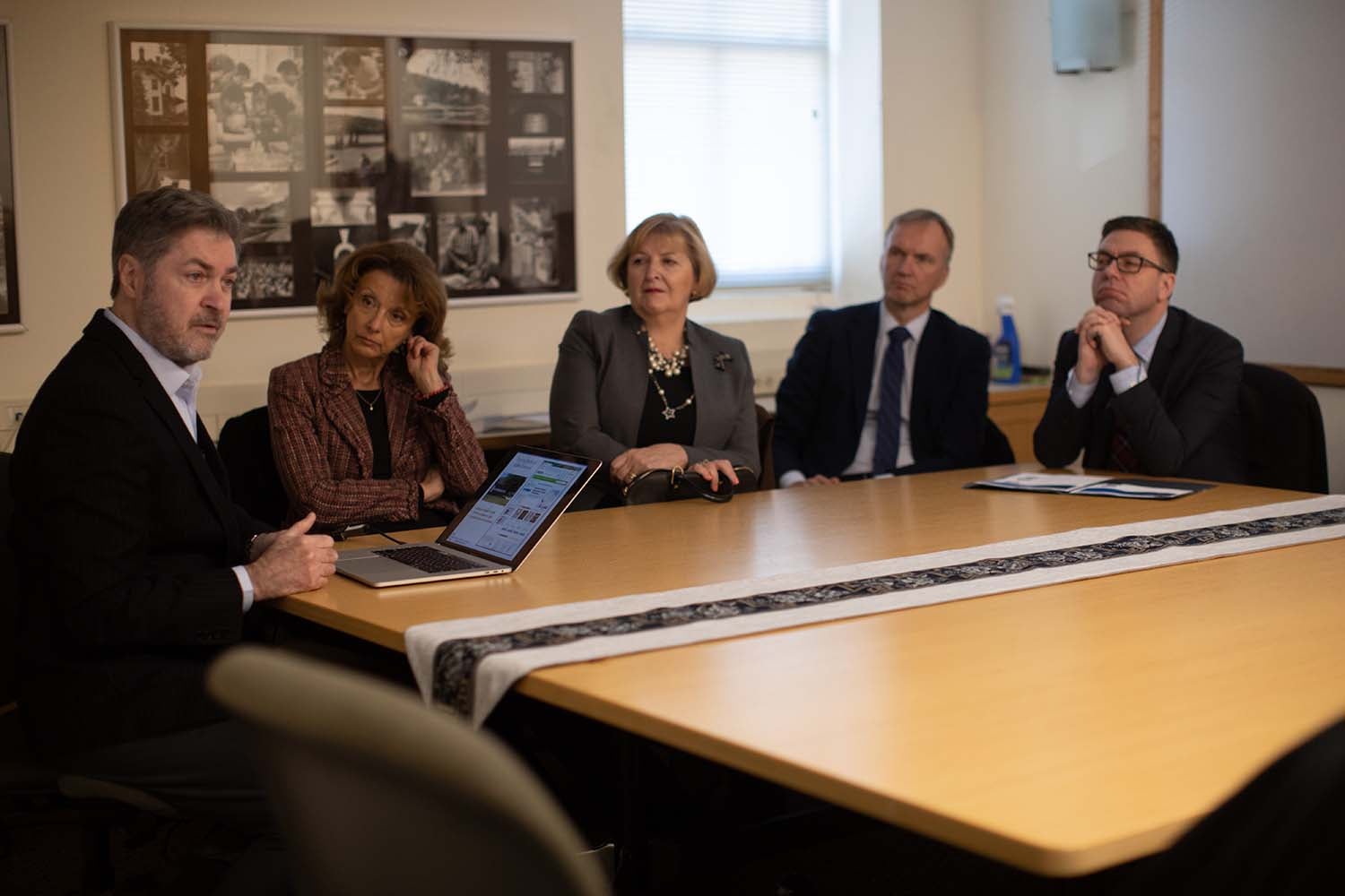 photo of Dave Micklos with UN delegates