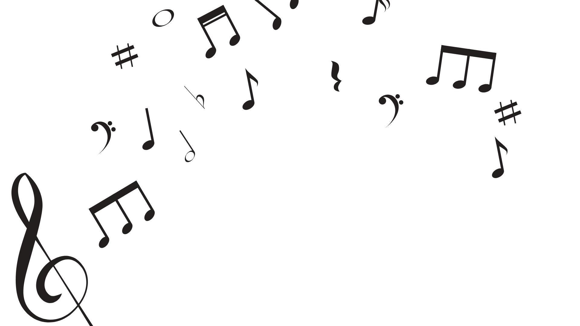 graphic of Musical notes and symbols to be used as placeholder until musician photo is available