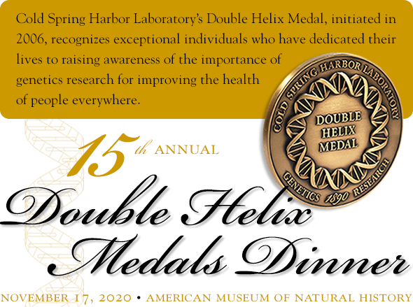 logo graphic for 15th annual Double Helix Medals Dinner