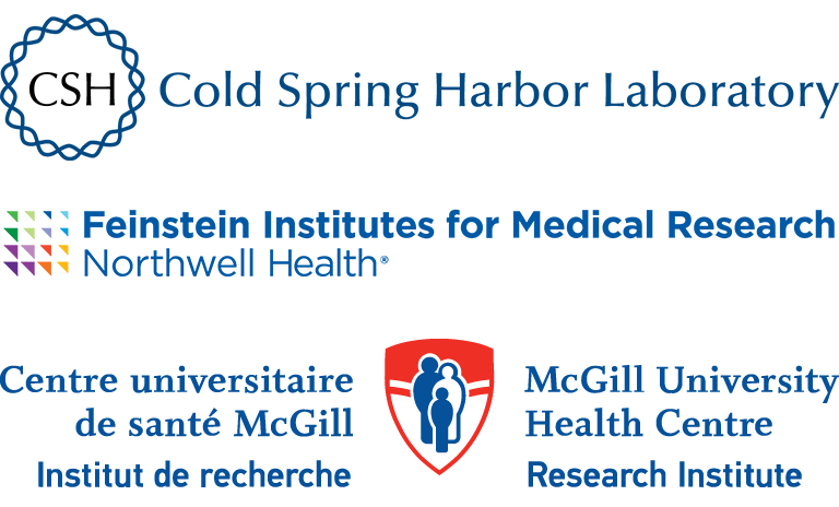 image of Cold Spring Harbor Laboratory, Feinstein Institutes for Medical Research Northwell Health, and McGill University Health Centre Research Institute logos