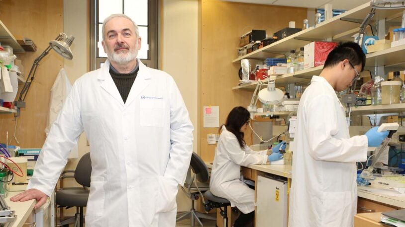 photo of Krainer in his lab