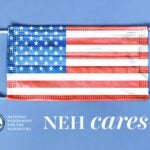 image of NEH Cares logo and american flag mask