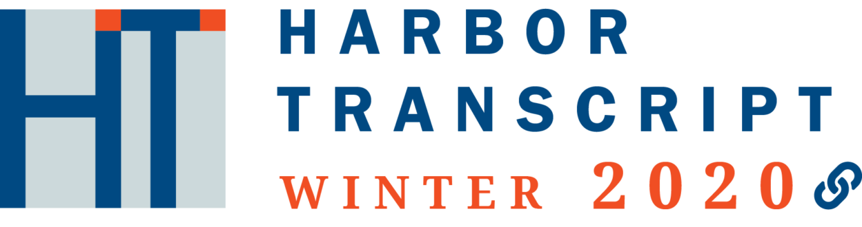 image of the Winter 2020 Harbor Transcript logo