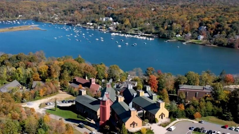 aerial photo of the upper campus at Cold Spring Harbor Laboratory