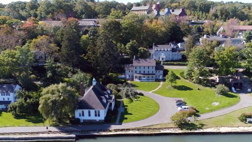 aerial photo of the Cold Spring Harbor Laboratory campus