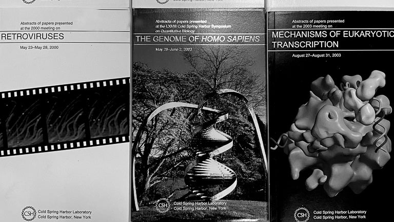 photo of abstract covers from CSHL meetings