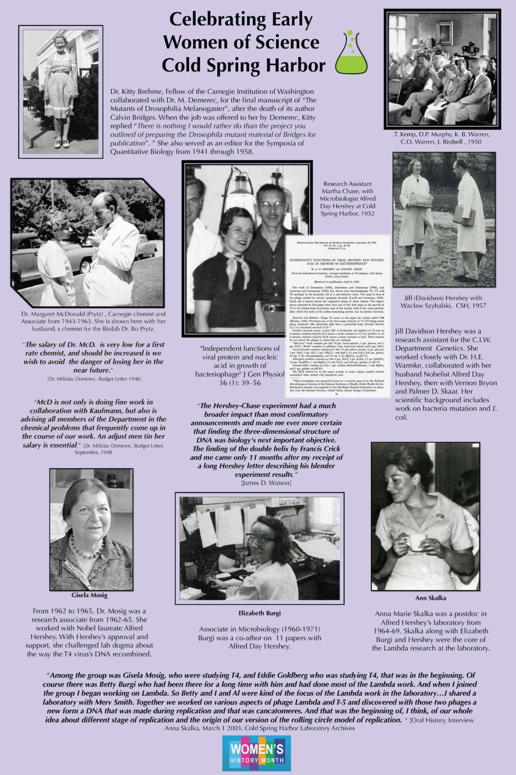 Early Women of CSHL Poster (page 1)