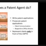 image of powerpoint slideshow slide - what does a patent agent do?