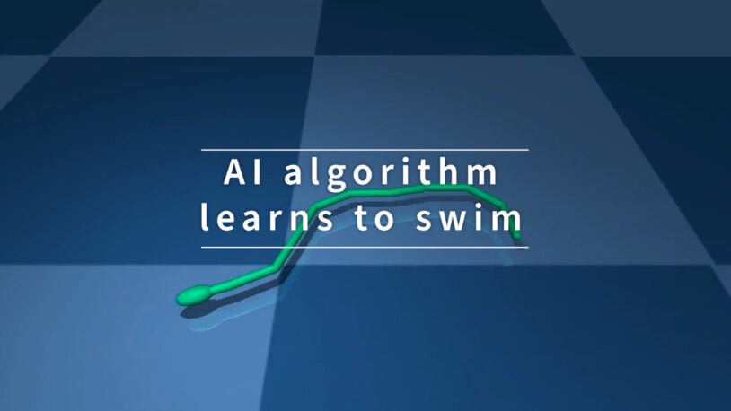 image from AI worm learns to swim video