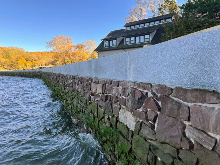 Image of Seawall concrete and stones