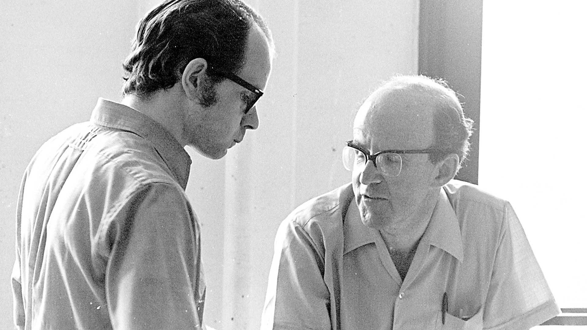 Photo of Max Perutz and Marvin Makinen