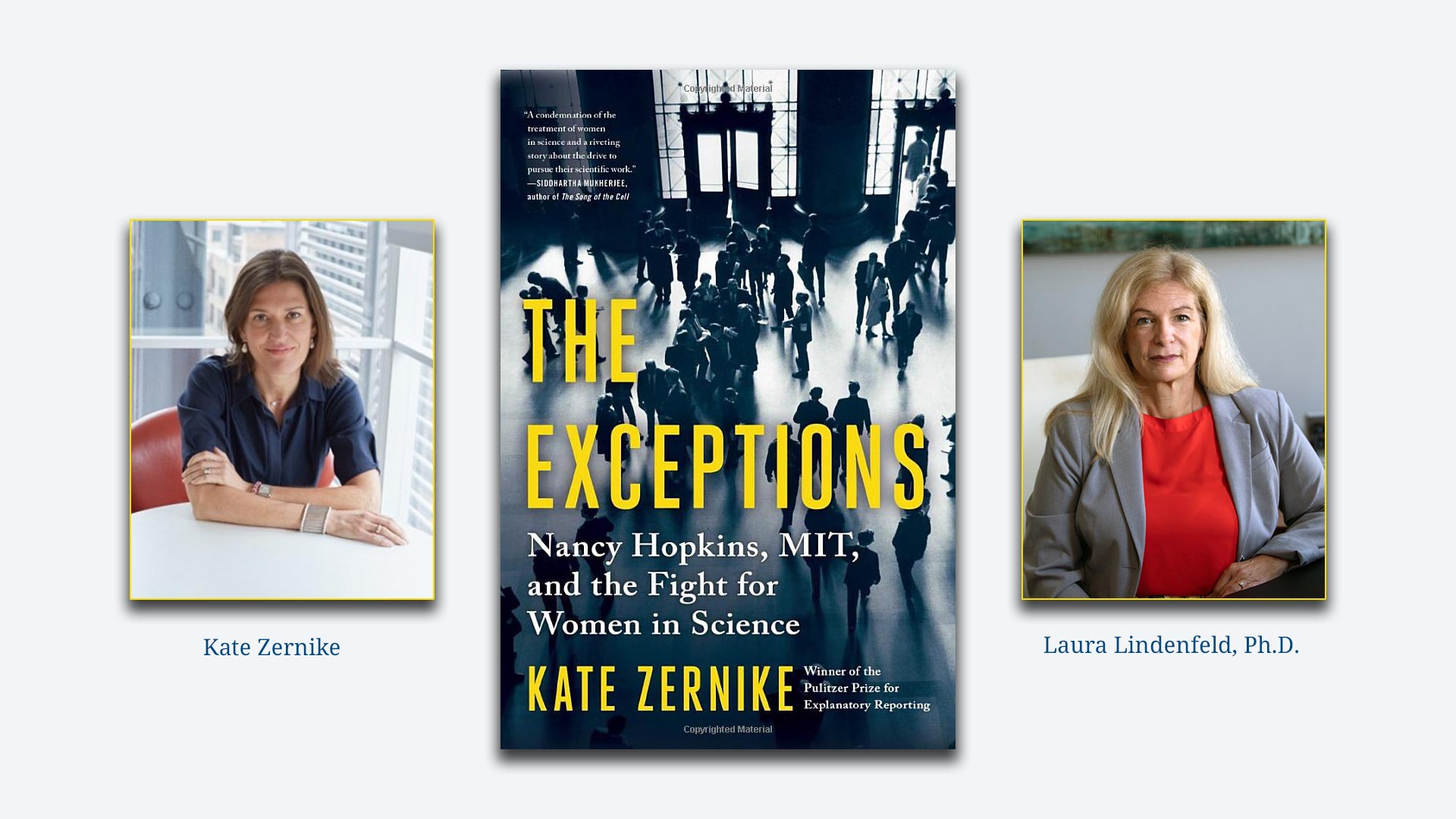 image of Kate Zernike, Laura Lindenfeld, and The Exceptions book cover