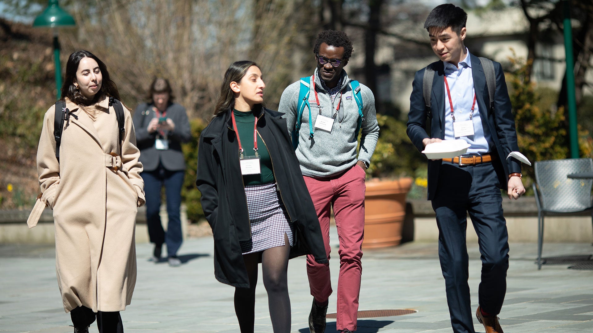 Photo of symposium attendees on campus