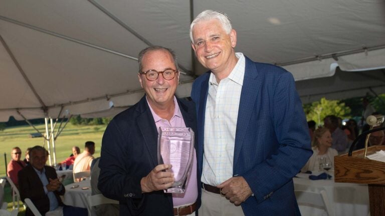 photo of Frank Della Fera with Bruce Stillman