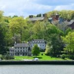 Photo of CSHL campus harbor view in spring