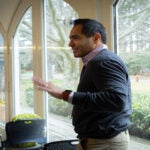 Marcus Goncalves standing in the conference room during the March 2023 "The Future of Investigational Medicine: Utilizing Science to Optimize the Early Phase Oncology Clinical Trial Effort" meeting.
