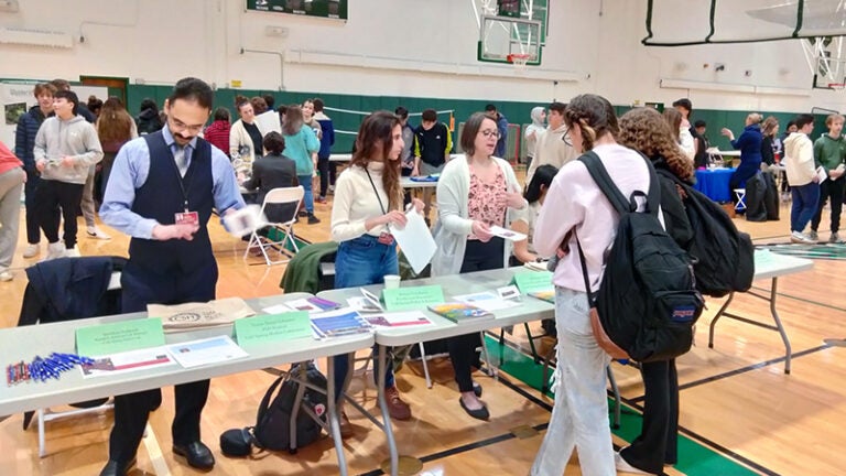 image of 2023 DIAS and WiSE members at Locust Valley High School Career Day