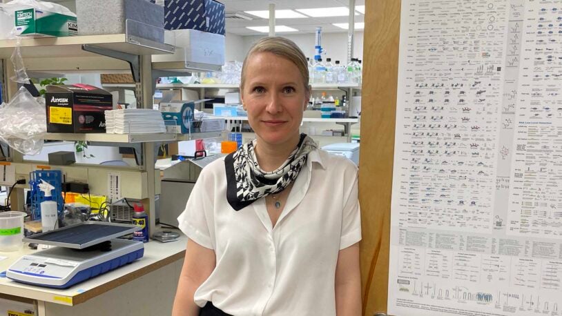 Photo of Andrea Schorn in her laboratory