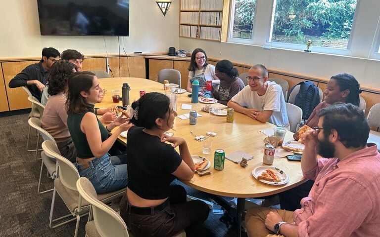 image of 2023 PREP students at the near-peer mentor lunch