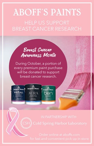 Aboff’s Paints Campaign for Breast Cancer Awareness Month to Benefit Cold Spring Harbor Laboratory