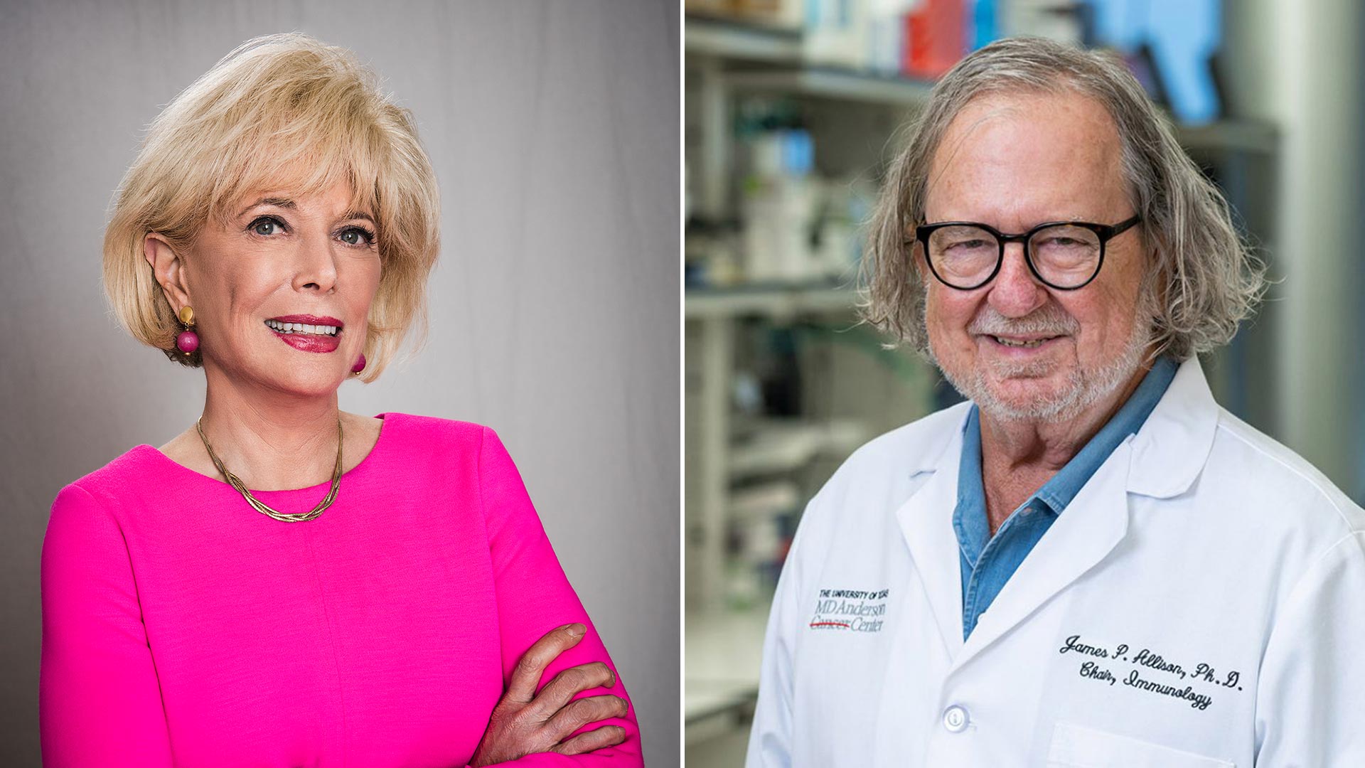 photo of Lesley Stahl and James Allison