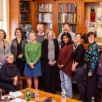 Photo of local historians in CSHL library