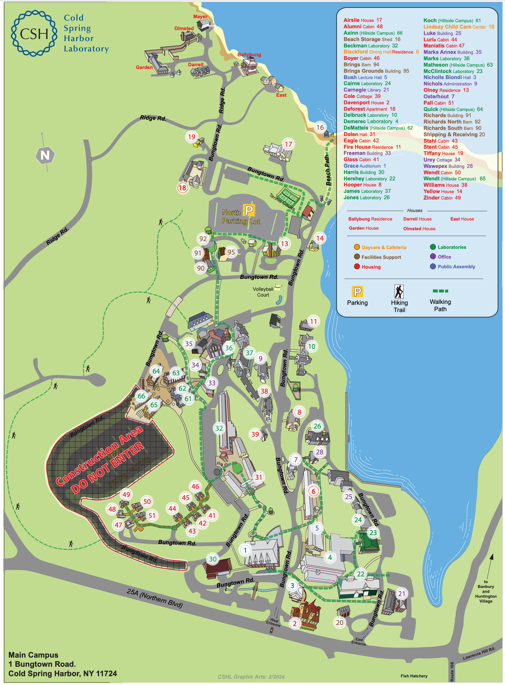 image of the CSHL campus map